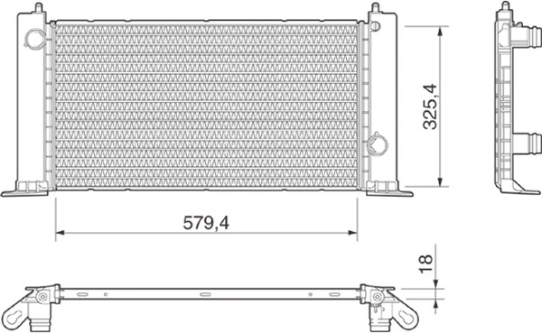 Radiator, engine cooling
